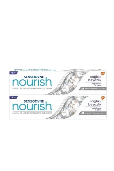 SENSODYNE NOURİSH SAĞLIKLI BEYAZLIK NANE 50 ML X2 ADET