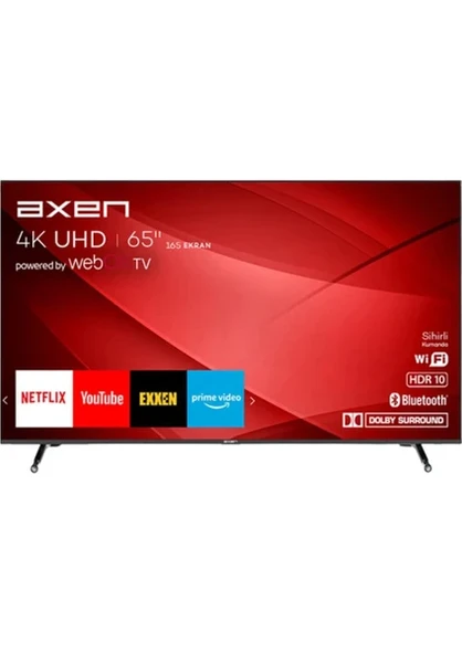 Axen AX65FIL240 65" 165 Ekran Uydu Alıcılı 4K Ultra HD Smart LED TV