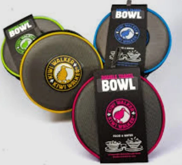 Kıng bowl 2'li katlanılabilir mama kabı pembe - 1