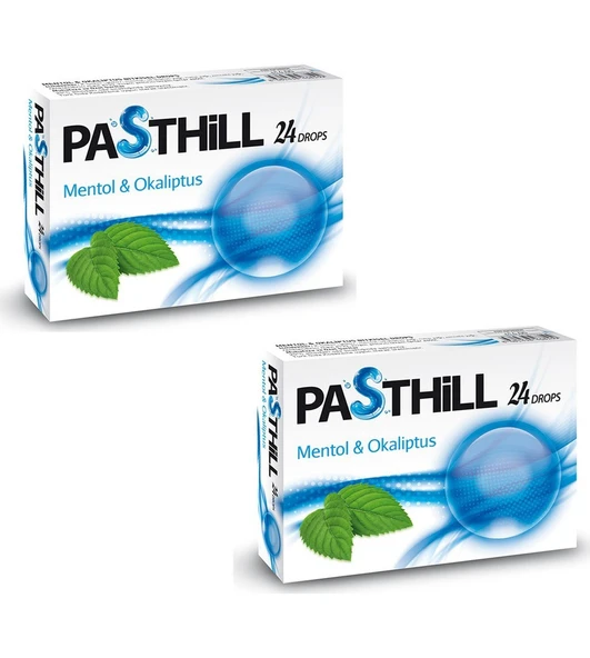 LEDA PHARMAPASTHİLL MENTOL OKALİPTUS 24 DROPS - PASTİL X 2 ADET ürün görseli 1
