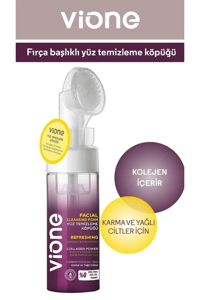 VİONE MASAJ BAŞLIKLI YÜZ TEMİZLEME KÖPÜĞÜ ARINDIRICI&CANLANDIRICI 150 ML VY03