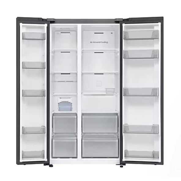 Samsung RS70F65QEFTR 655 Lt. E Enerji Gardırop No Frost Siyah Buzdolabı - Resim 5