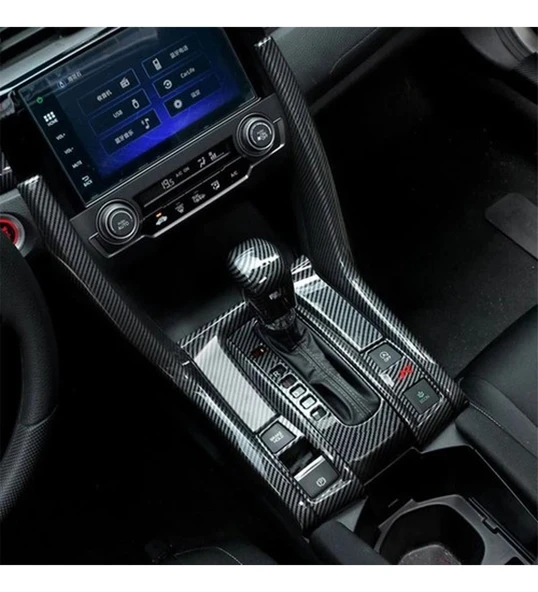 Honda Civic Fc5 FK7 Vites Konsol Kaplama Bütün Model Karbon Vites Topuzu Dahildir - Resim 2