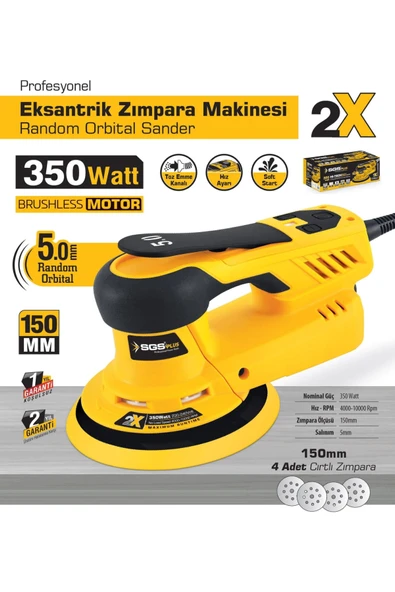 ZIMPARA MAKİNESİ EKSANTRİK 350 WATT (KÖMÜRSÜZ) - 2