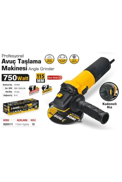 AVUÇ TAŞLAMA 750 WATT (115MM) - Resim 2