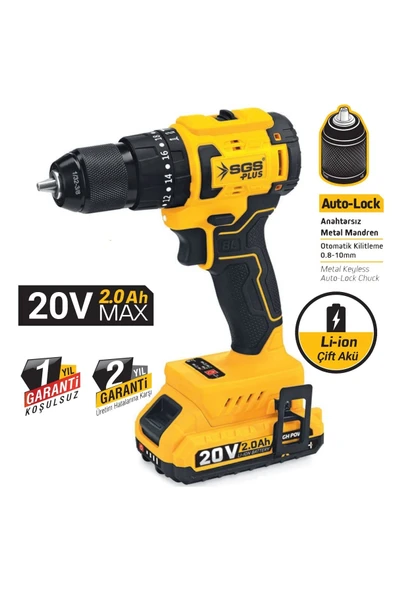 DARBELİ MATKAP SETİ 20 VOLT (2.0Ah) - 2