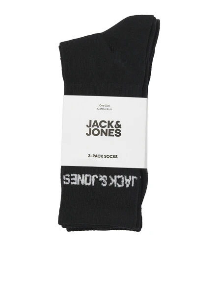 JACK JONES Siyah 3 lü Tenis Çorabı 12260083 - 2
