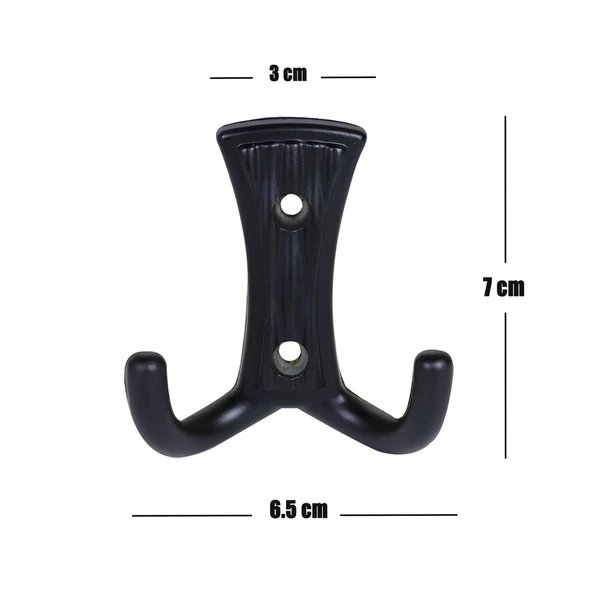 Troy Portmanto Vestiyer Duvar Dolap Elbise Askısı Siyah Metal Mobilya Kapı Askılığı Askılık (5 Adet) - Resim 4