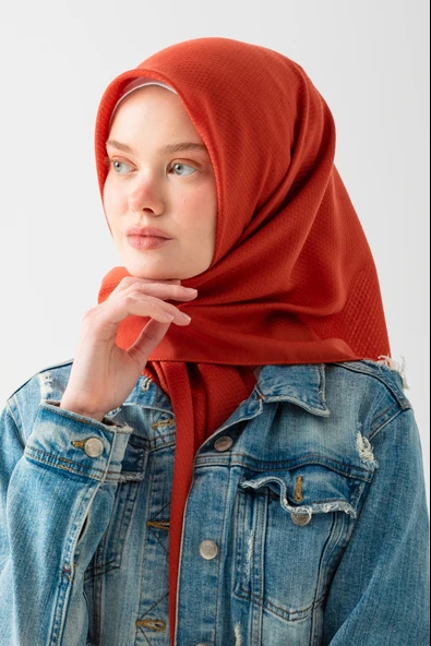 Soft Pamuk Jakarlı Eşarp – Doğal Dokulu, Hafif ve Nefes Alan Kumaş- Bambu Kraş Eşarp Yumuşak Dokulu Düz Renk Eşarp, Tesettür Eşarp - 5
