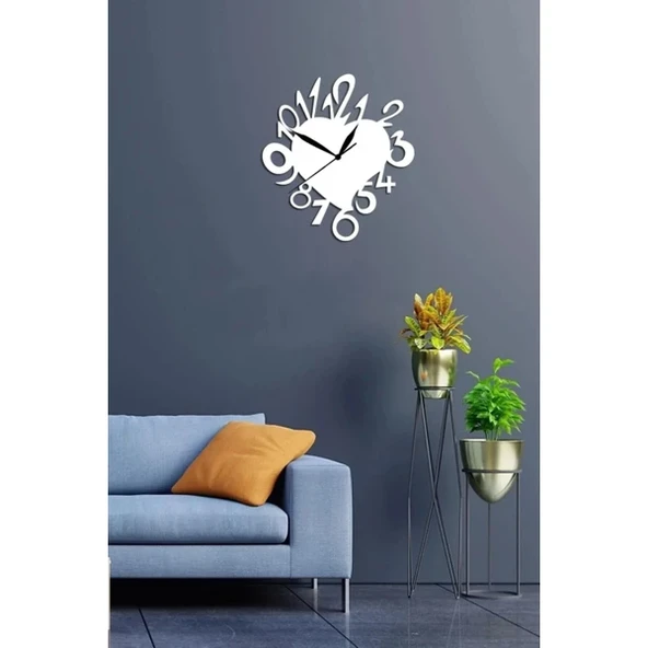 Kalp Modern Ahşap dekor Saat ürün görseli 1