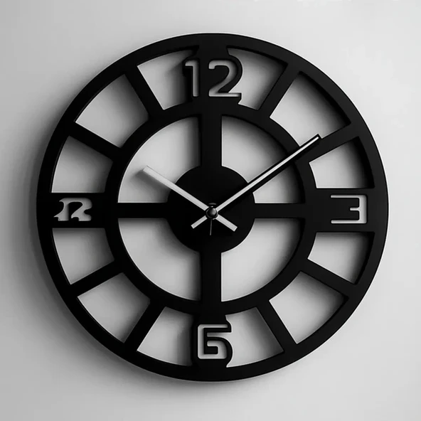 Ahşap dekoratif Modern dekor Saat ürün görseli 1