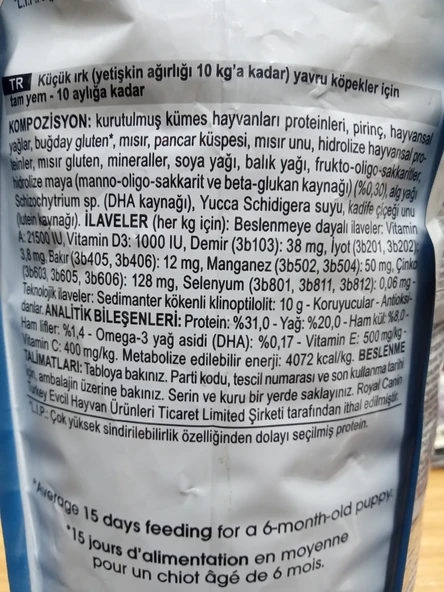 Royal Canin Mini Puppy 2 kg Küçük Irk Yavru Köpek Maması - 3