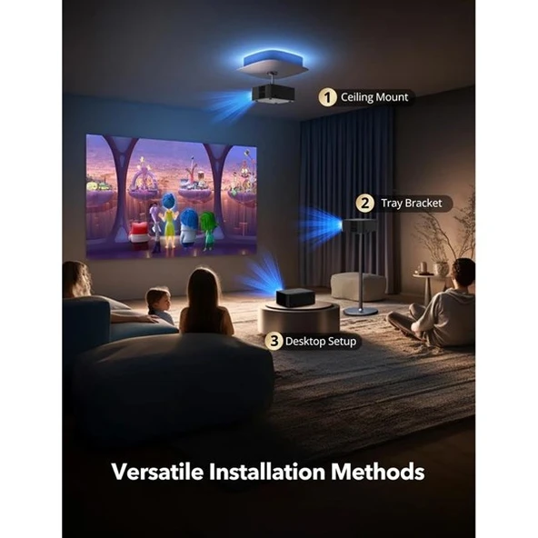 TAOTRONICS 700ansilümen 1920X1080 Kablosuz Taşınabilir Smart Led Projeksiyon - Resim 3