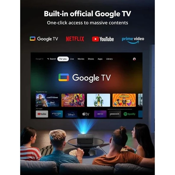 TAOTRONICS 700ansilümen 1920X1080 Kablosuz Taşınabilir Smart Led Projeksiyon - Resim 4