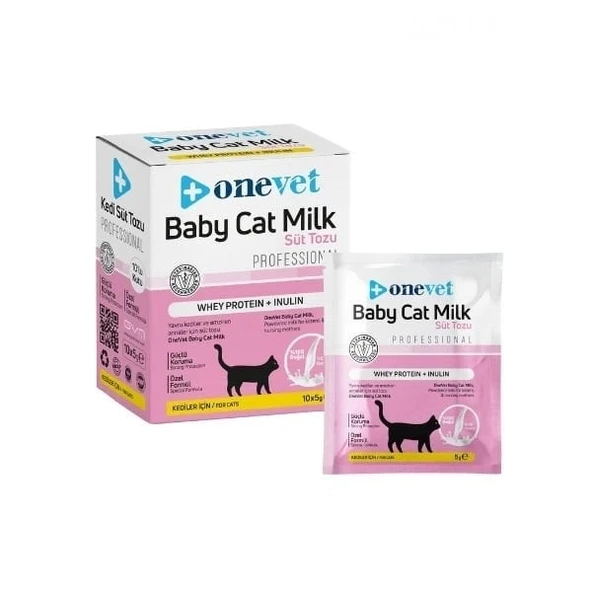OneVet Sindirim ve Büyüme Destekleyici Yavru Kedi Süt Tozu 5 Gr 30 Adet - 2