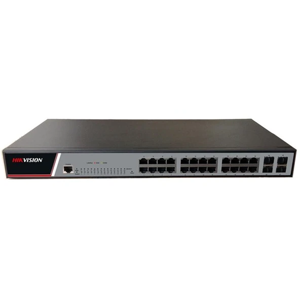 HIKVISION 24port DS-3E2528(B) GIGABIT 4X SFP Yönetilebilir Switch - 1