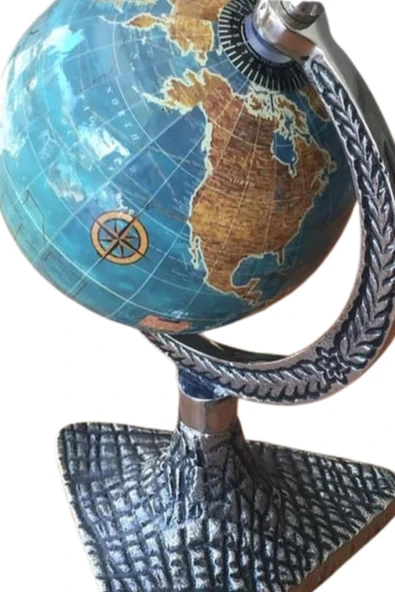 Dünya Küre Stantlı Dekoratif Döner World Globe Sl911-F 24cm - 7