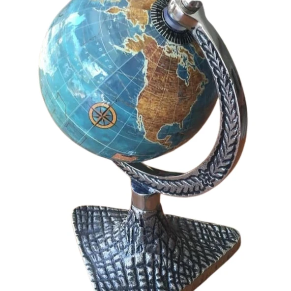 Dünya Küre Stantlı Dekoratif Döner World Globe Sl911-F 24cm - 3