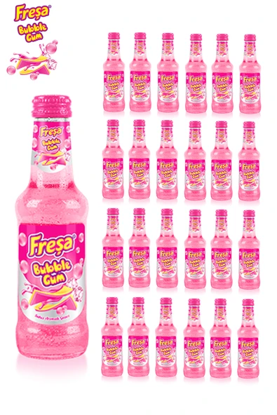 Freşa Bubble Gum Sakız Aromalı Gazoz Çevir Aç Kapak 200 ml x 24 Adet - 1
