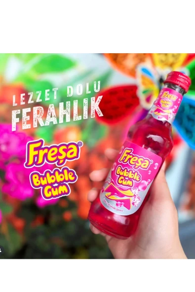 Freşa Bubble Gum Sakız Aromalı Gazoz Çevir Aç Kapak 200 ml x 24 Adet - 2