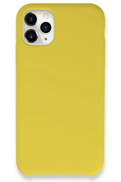 iPhone 11 Pro Max Kılıf Lansman Legant Silikon - Sarı - 1
