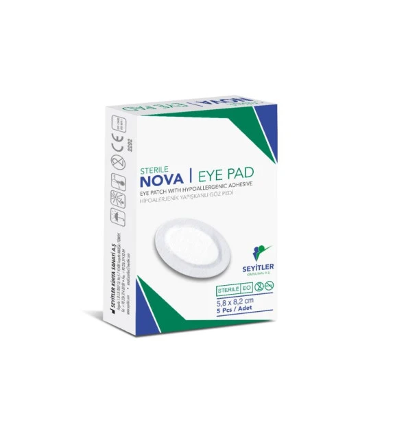 NOVA EYE PED STERİL YETİŞKİN GÖZ PEDİ 5 Lİ 1 PAKET (göz kapama bandı)