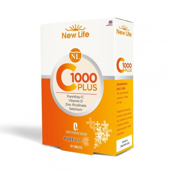 New Life C 1000 Plus Vitamin C D Vitamini Çinko ve Selenyum İçerikli 30 Tablet