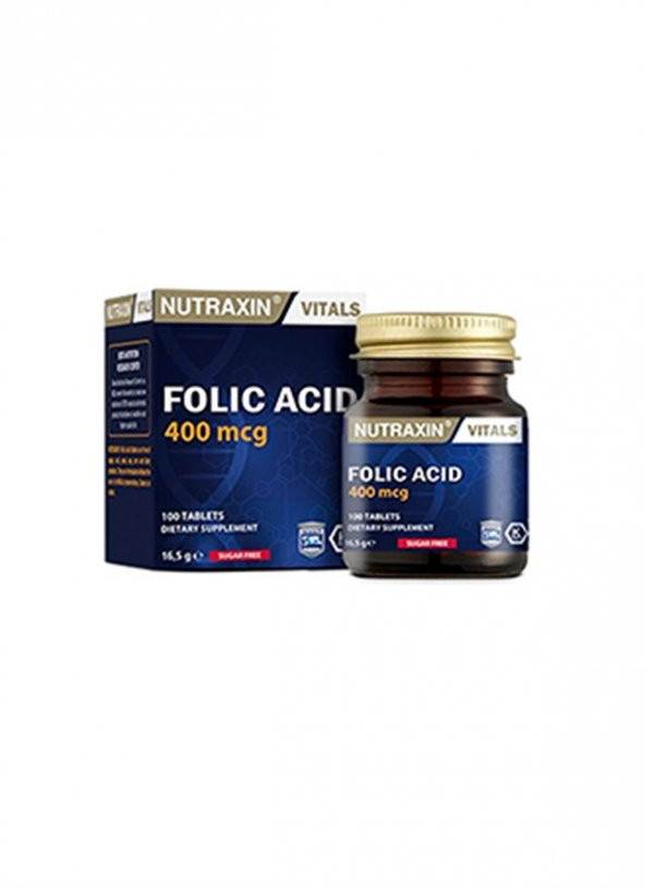 Nutraxin Folic Acid 400 mcg 100 Tablet