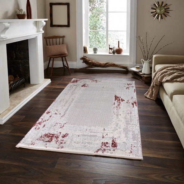 BAMBU STİL HALI   2839 BORDO 200X290 CM (6 M2) MODERN HALI