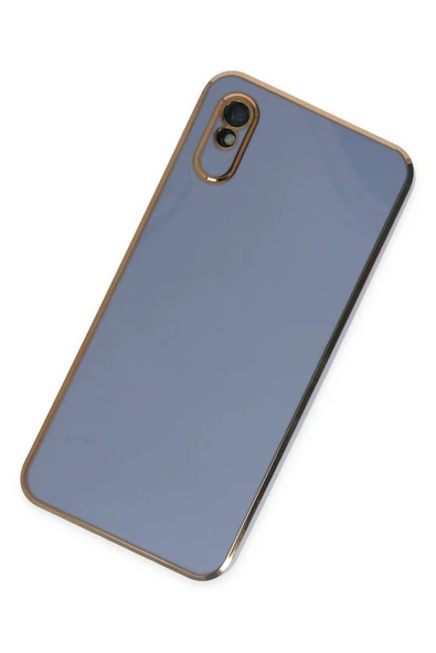 Xiaomi Redmi 9A Kılıf Volet Silikon - Mavi - Resim 3