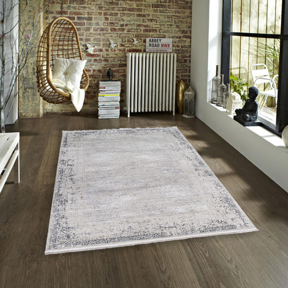 BAMBU STİL HALI   2391 GRİ 100X200 CM MODERN YOLLUK