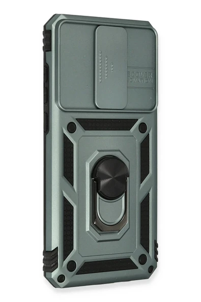 Xiaomi Redmi Note 8 Pro Kılıf Pars Lens Yüzüklü Silikon - Yeşil - 2