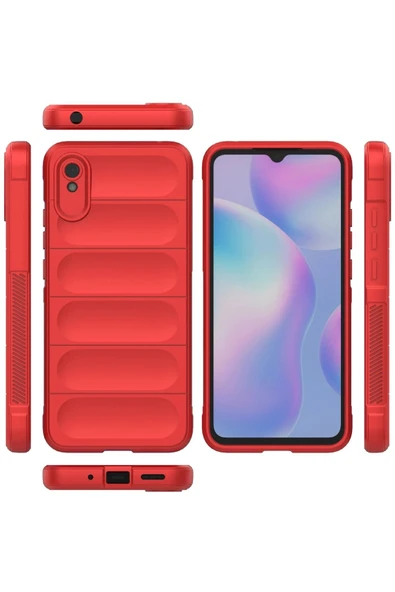 Xiaomi Redmi 9A Kılıf Optimum Silikon - Kırmızı - Resim 3