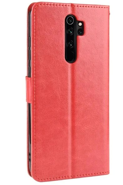 Xiaomi Redmi Note 8 Pro Kılıf Trend S Plus Kapaklı Kılıf - Kırmızı - 3