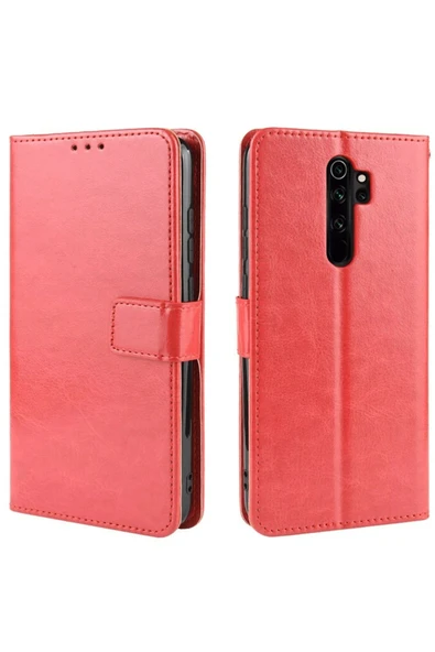 Xiaomi Redmi Note 8 Pro Kılıf Trend S Plus Kapaklı Kılıf - Kırmızı - 4