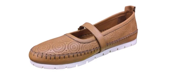 MAMMAMİA D25YA-775 KADIN DERİ BANTLI BABET - Resim 8