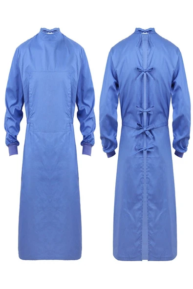 Mavi Renk Cerrahi Box Önlüğü Ameliyathane Doktor Boks Önlüğü Yıkanabilir Çok Kullanımlık Önlük ürün görseli