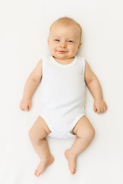 Geniş Askılı Bebek Çıtçıtlı Body - 4