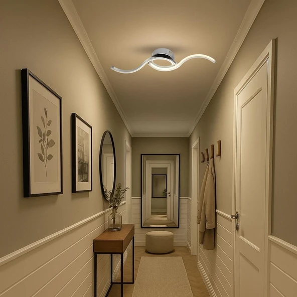 TT605-KR Martı Model Çocuk-Antre-Küçük Oda Krom Kaplama Led Avize - Resim 3