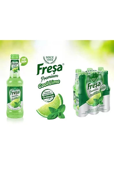 Freşa Extra Lime Limon & Nane Aromalı Mineralli Gazlı İçecek 200ml x 24 Adet - 3