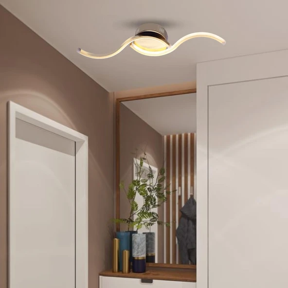 TT605-FSR Martı Model Çocuk-Antre-Küçük Oda Fransız Sarı Kaplama Led Avize - Resim 2