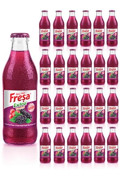 Freşa Extra Karadut Frenk Üzümü Mineralli Gazlı İçecek 200 ml x 24 Adet - 1