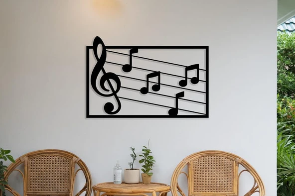 Müzik Nota Dekoratif duvar tablo ürün görseli