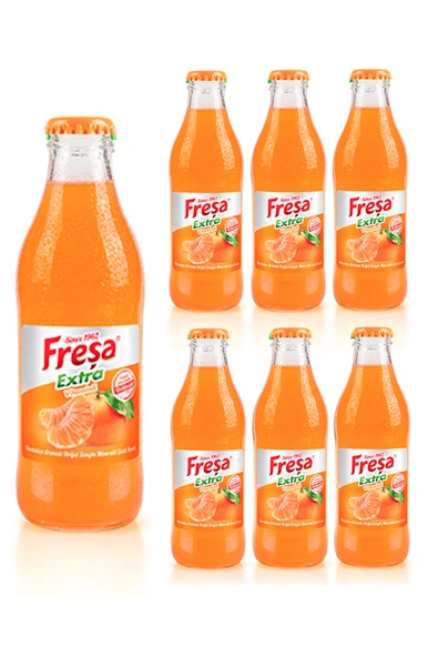 Freşa Extra Mandalina Aromalı Gazlı İçecek 200ml x 6 Adet - 1