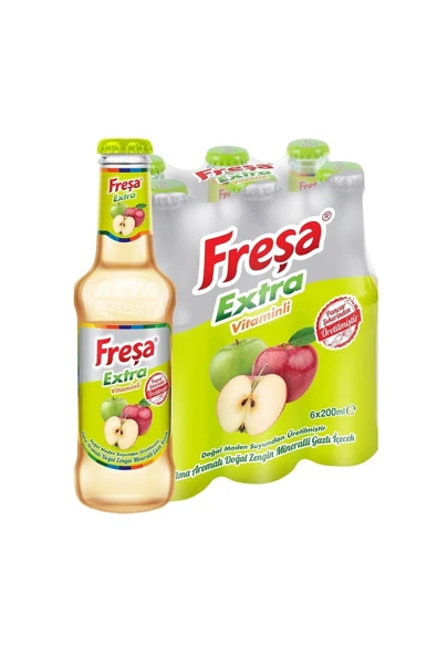 Freşa Extra Elma Aromalı Gazlı İçecek 200ml x 24 Adet - 2