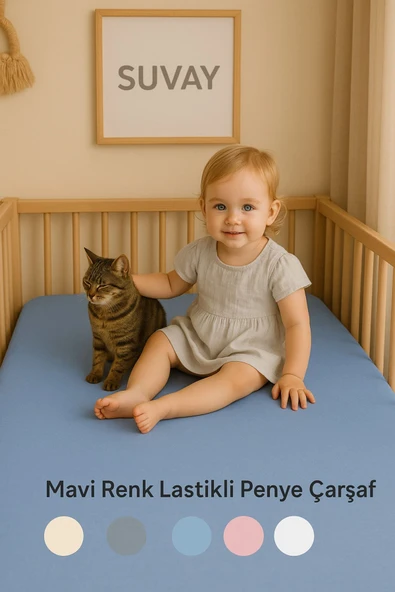 Bebek Lastikli Çarşaf %100 Pamuklu Penye Park Yatak - Krem - Beyaz - Gri - Pembe - Mavi - 60x120 - 70x110 - 70x120 - 70x130 - 70x140 - 6