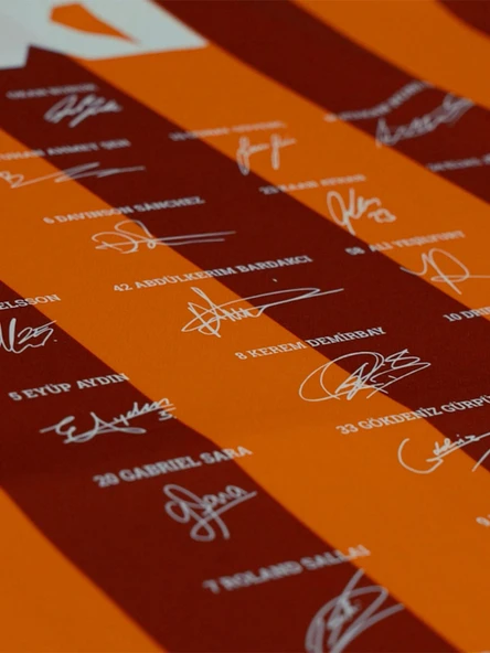 Galatasaray Orijinal Lisanslı 100. Yıl İmzalı Forma Gs Aslan Baskılı Hediyelik Ahşap Kutulu - Resim 5