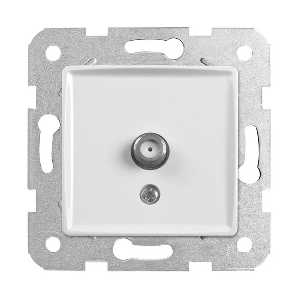 VİKO LİNNERA F KONNEKTÖRLÜ SONLU TV PRİZİ BEYAZ ÇERÇEVE HARİÇ ürün görseli 1