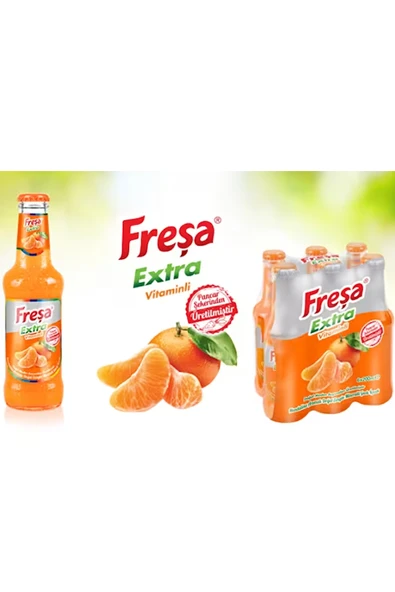 Freşa Extra Mandalina Aromalı Gazlı İçecek 200ml x 6 Adet - 3