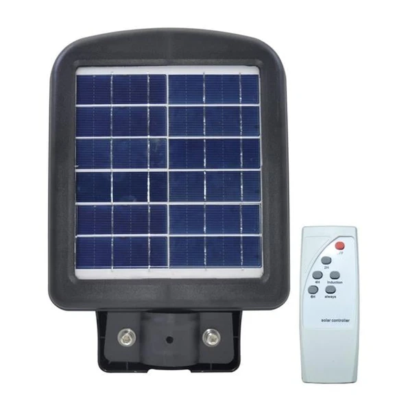Horoz 50W Siyah Led Solar Güneş Enerjili Lamba Sokak Armatür Beyaz Işık - 3